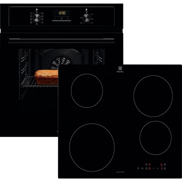 Фото - Комплект техники Electrolux Духовой шкаф + Варочная панель Electrolux EOF3H50BK + EIB60420CK